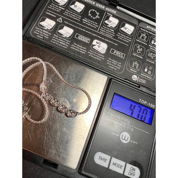 Sterling Silver CZ Halo Bolo Bracelet Adjustable Sparkle Slider Bracelet - Picture 15 of 15